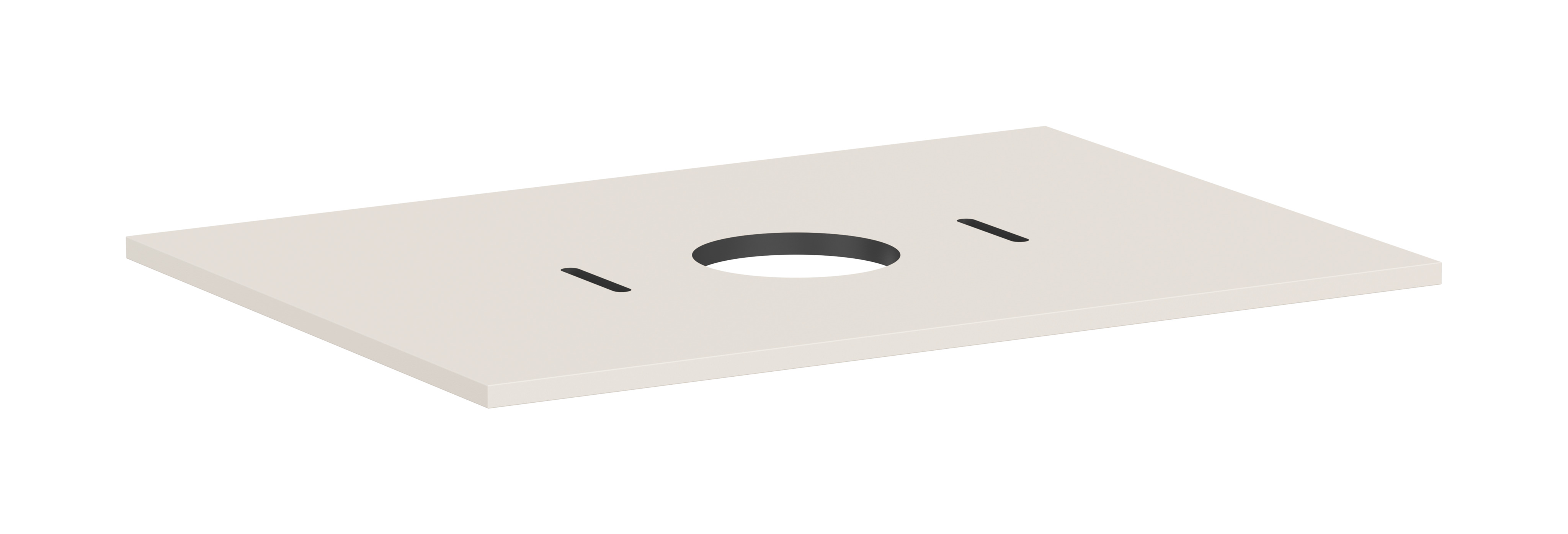Hansgrohe Xilesa E Konsole 780/550 mit Ausschnitt mittig für Aufsatzwaschtisch, ohne Hahnloch