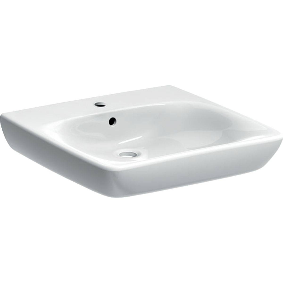 Renova Comfort Basic Waschtisch, 600 x 550mm, unterfahrbar, mit Hahnloch, mit Überlauf