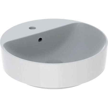 VariForm Aufsatzwaschtisch, rund, 450mm, mit Hahnloch, mit Überlauf