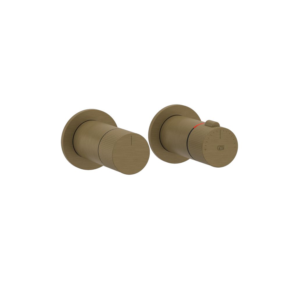 Gessi Inciso Thermostat, 3-Wege, Messing antik