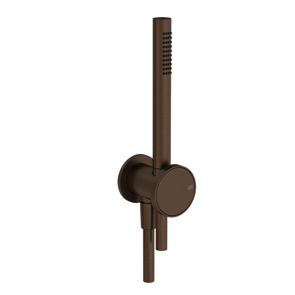 Gessi ORIGINI Brause-Set mit Wandanschlussbogen dark bronze
