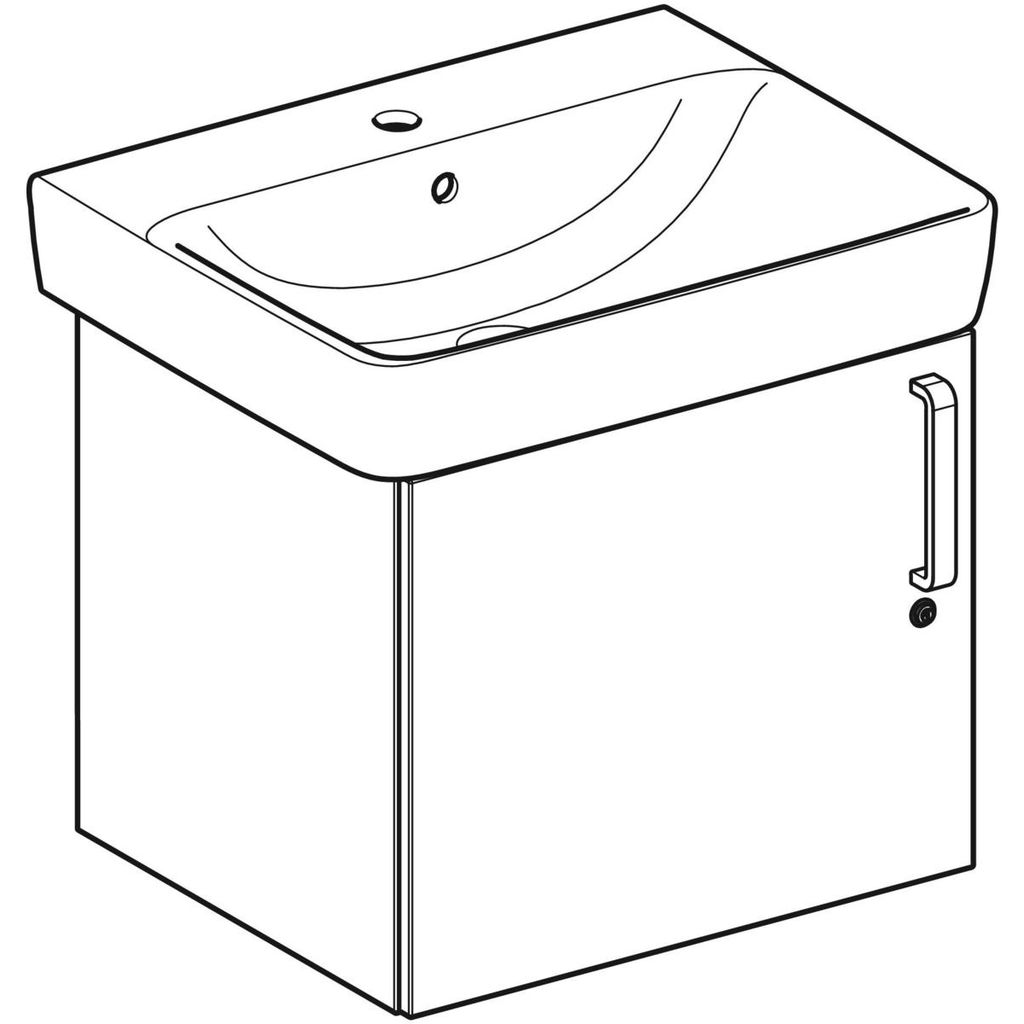 Bambini Badmöbel-Set abschließbar, 59,5x56,3x48,3cm, weiß