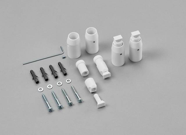 Montageset für Zehnder Universal Elektrobetrieb Weiß