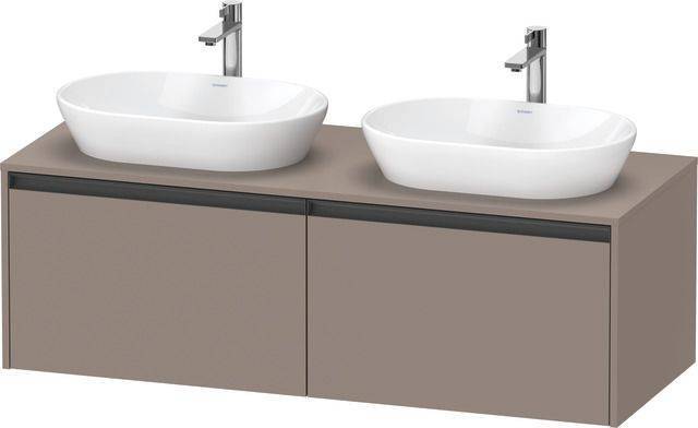Ketho.2 Waschtischunterbau wandhängend 1400 x 550mm, Beckenausschnitt beidseitig