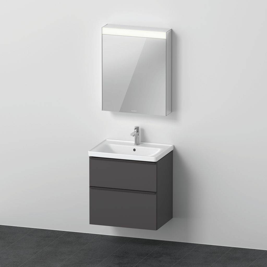 D-Neo Möbel-Set wandhängend, mit Spiegelschrank,  650x480x2000 mm