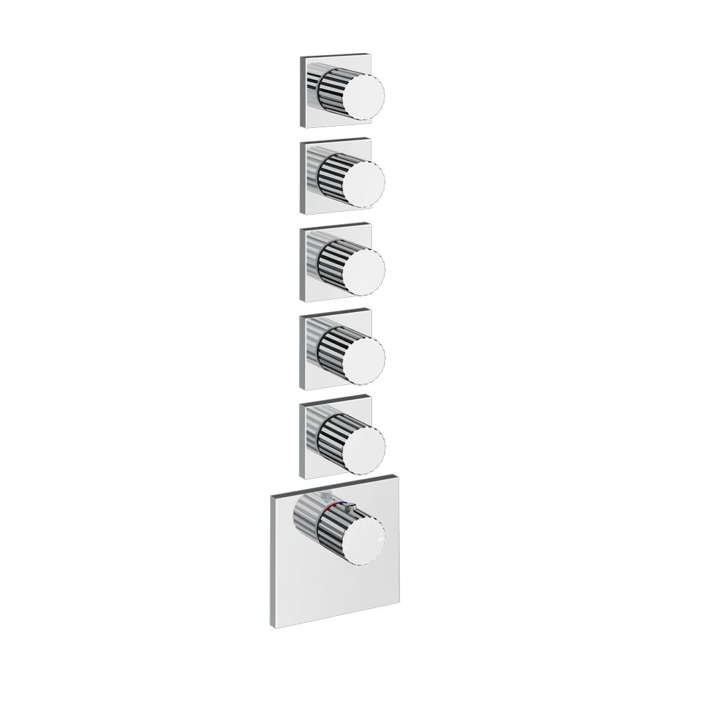 Gessi Incastri Unterputz-Thermostat, 5 Ventile, chrom