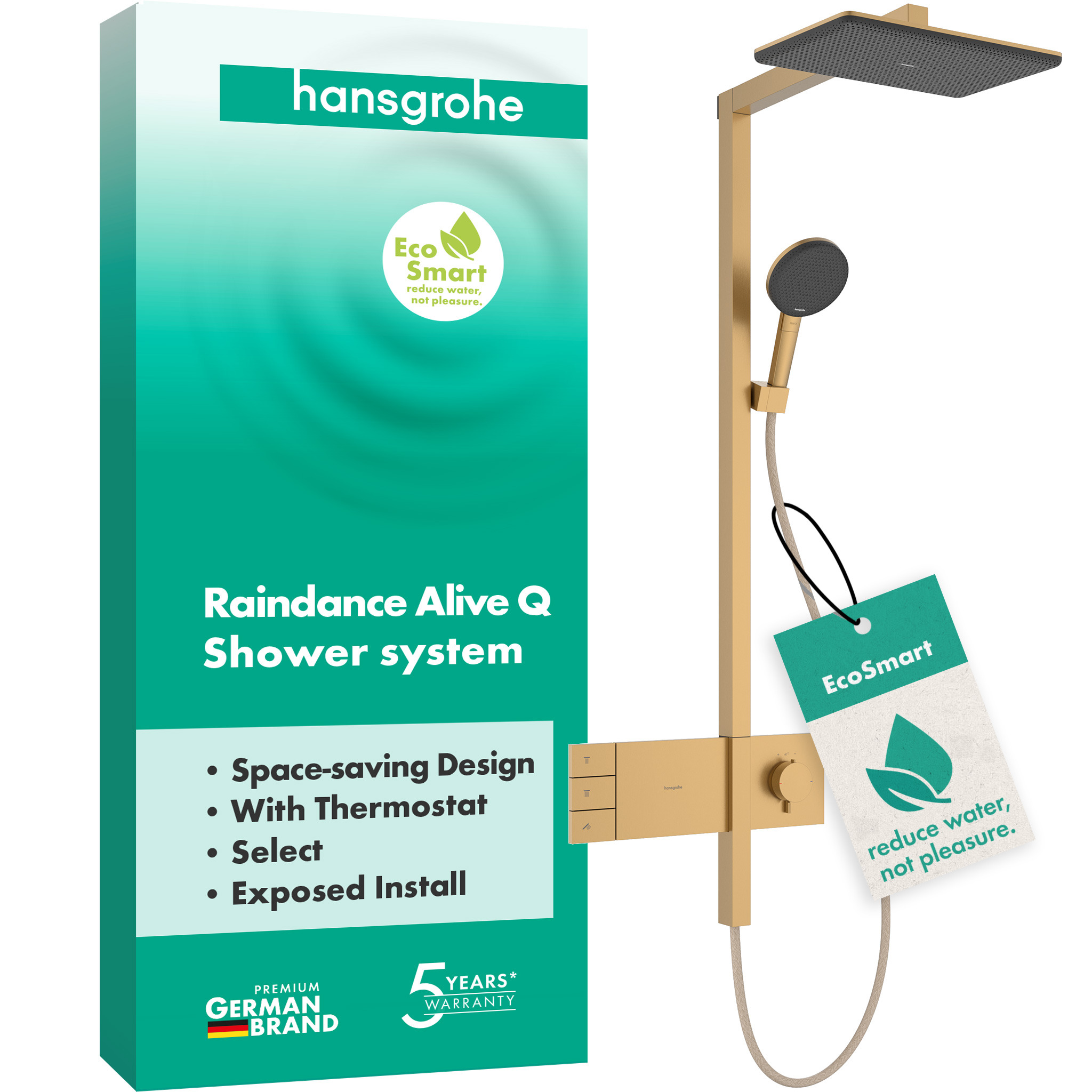 Raindance Alive Q shower system 210/340 2 spray types with ShowerSelect Comfort, water-saving