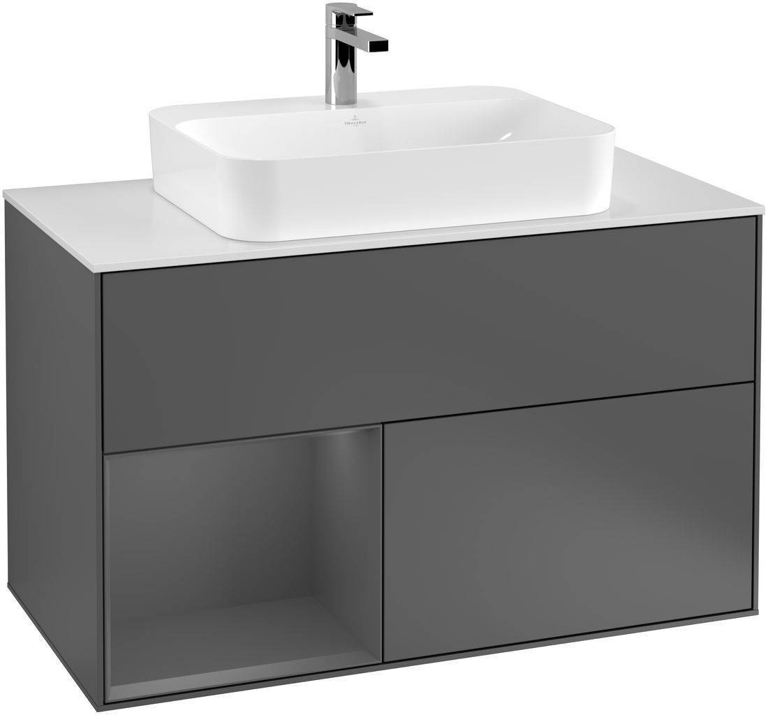 Villeroy & Boch Finion Waschtischunterschrank 1000 x 603 x 501mm, Abdeckplatte weiß matt