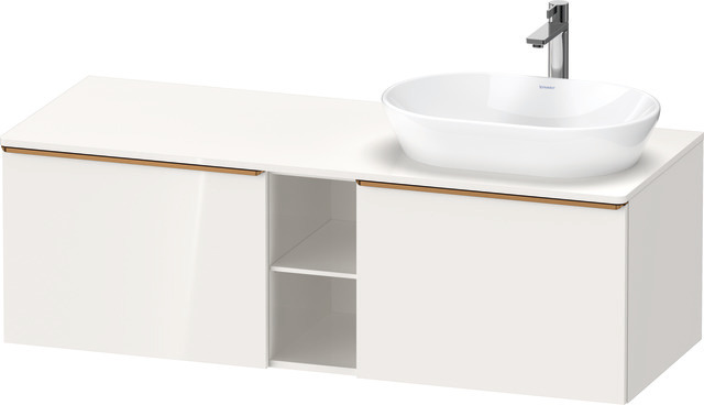 Duravit D-Neo Konsolenwaschtischunterbau mit Möbelgriff Bronze gebürstet