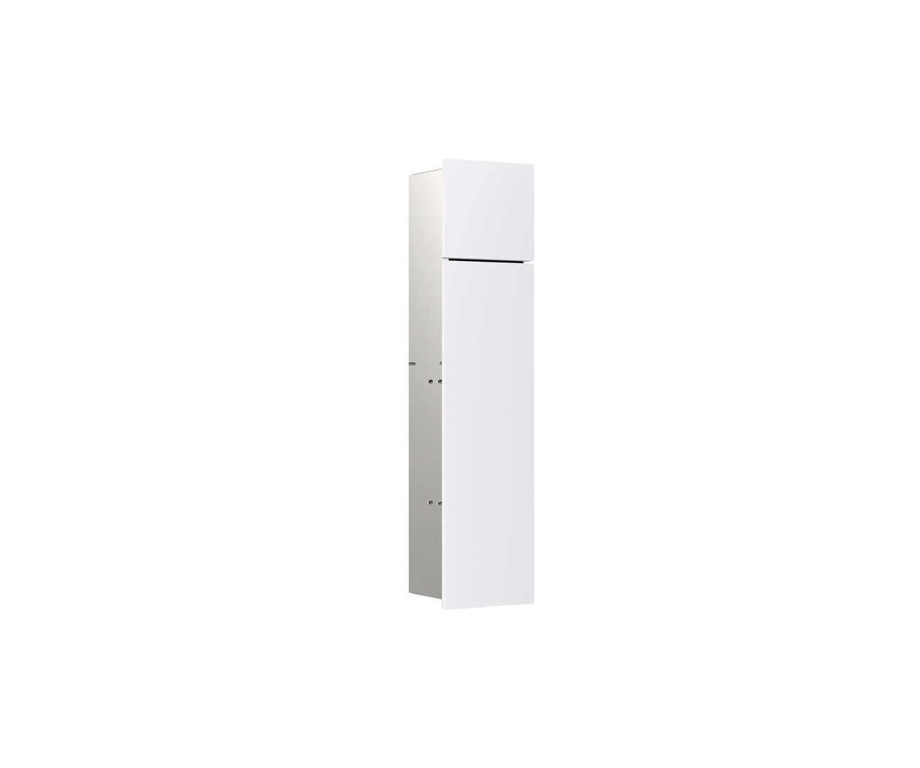 emco asis pure (Glasfront) WC-Modul, Bürstengarnitur, Reserverolle und WC-Papier