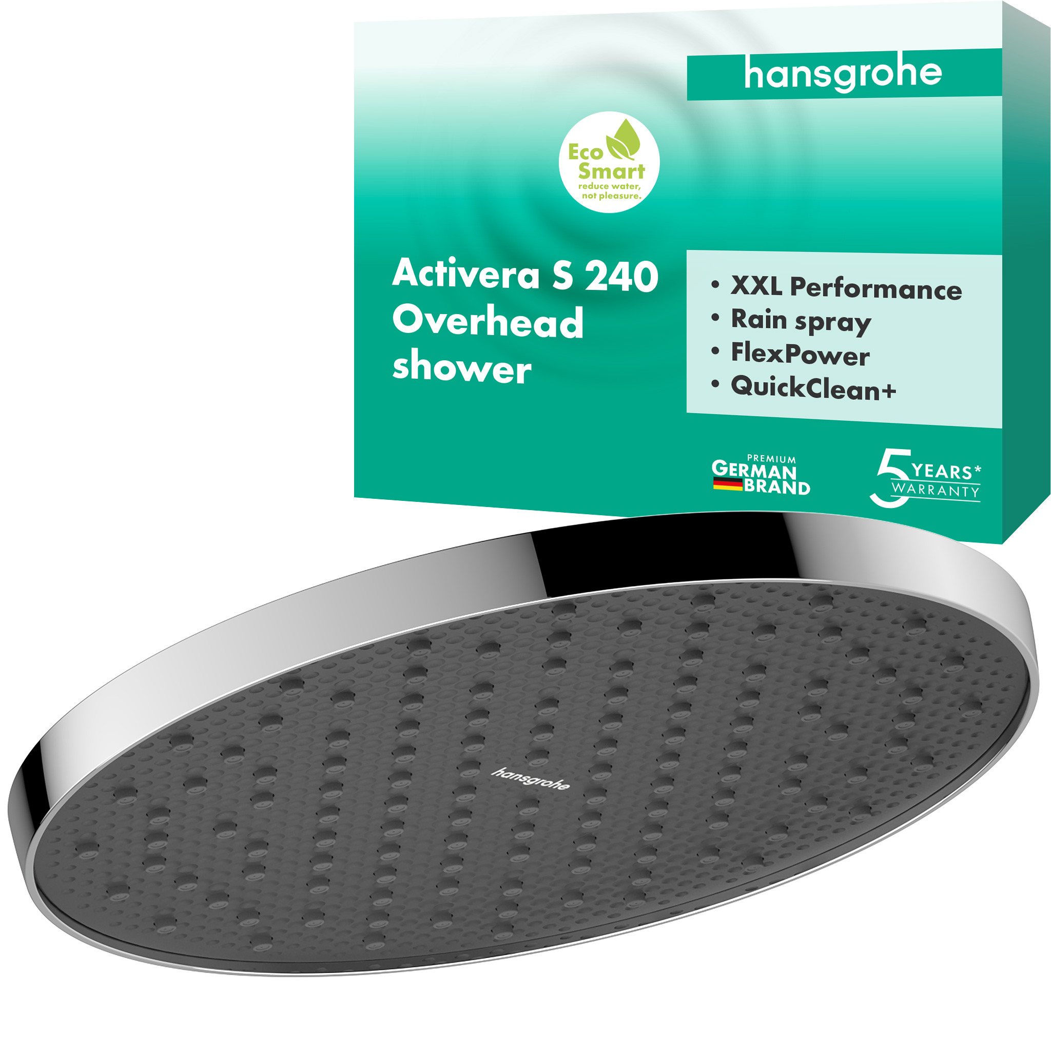 hansgrohe Activera S 240 Overhead Shower mit EcoSmart