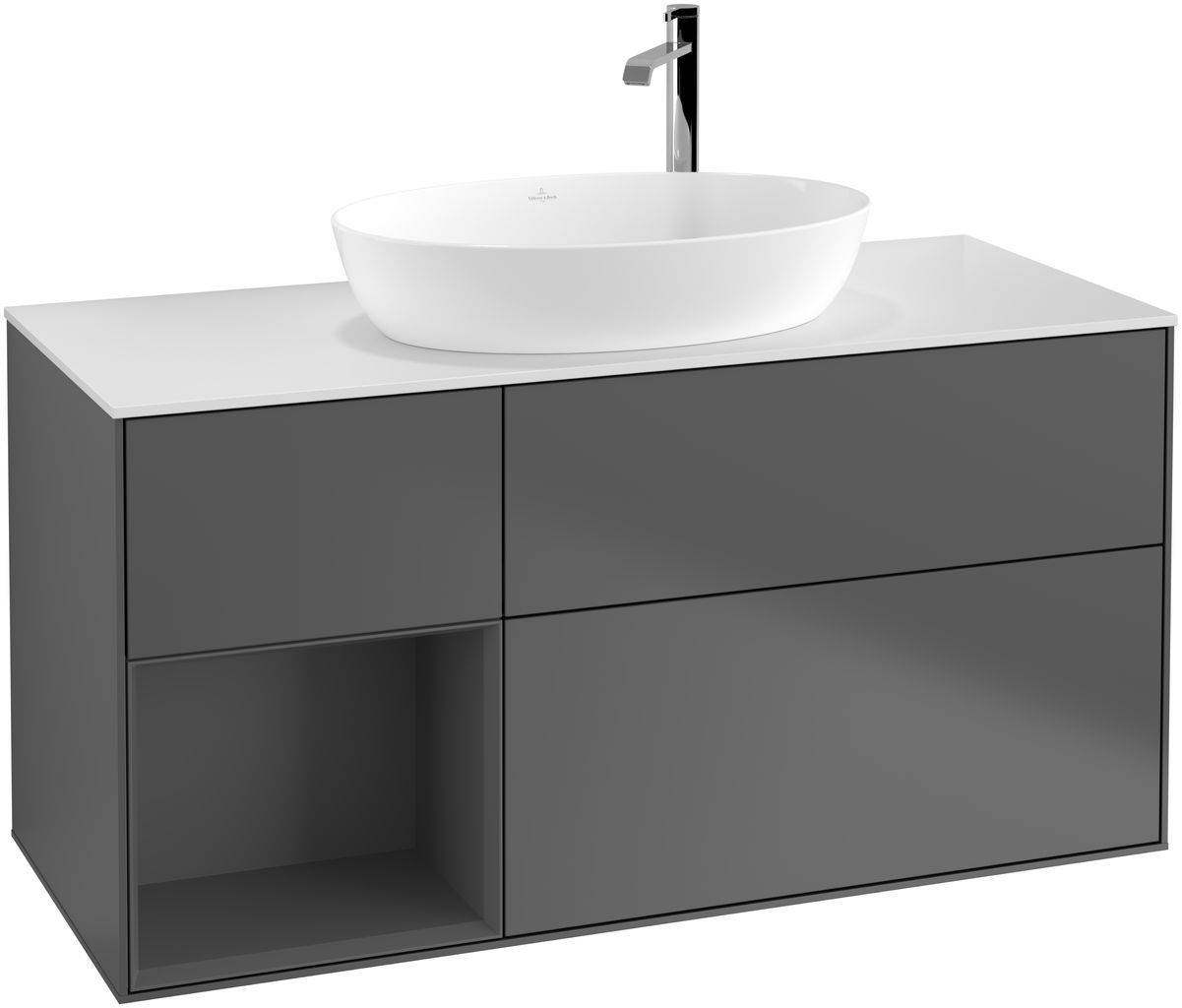 Villeroy & Boch Finion Waschtischunterschrank 1200 x 603 x 501mm, Abdeckplatte weiß matt