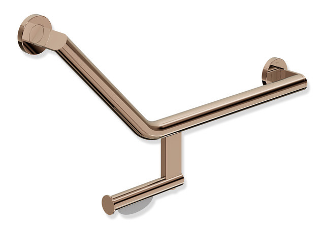 HEWI System 900 Winkelgriff mit WC-Papierrollenhalter 620 x 283 mm, 135°, Ø32, rechts