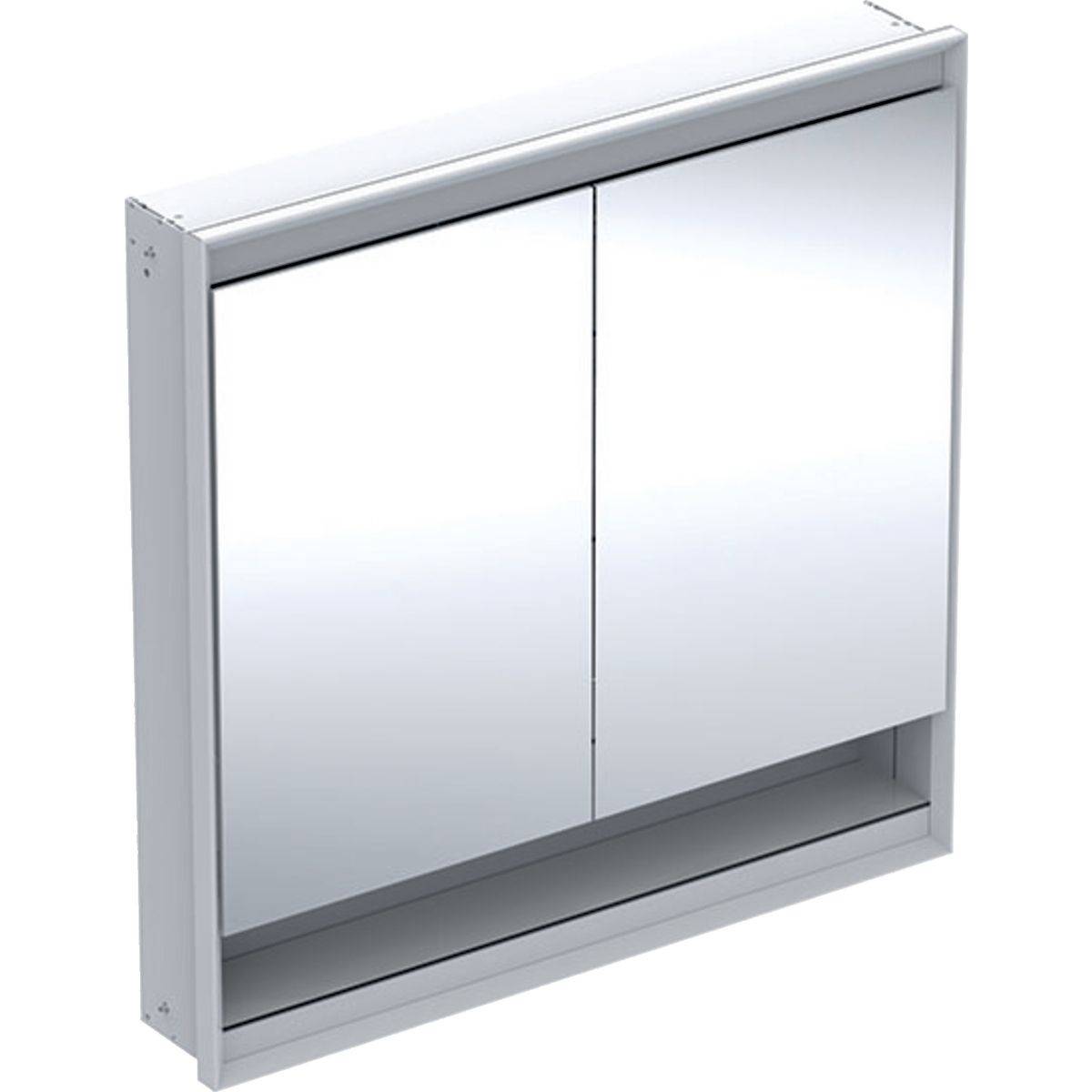 ONE Einbau-Spiegelschrank mit Nische und ComfortLight, 90 x 90 x 15cm