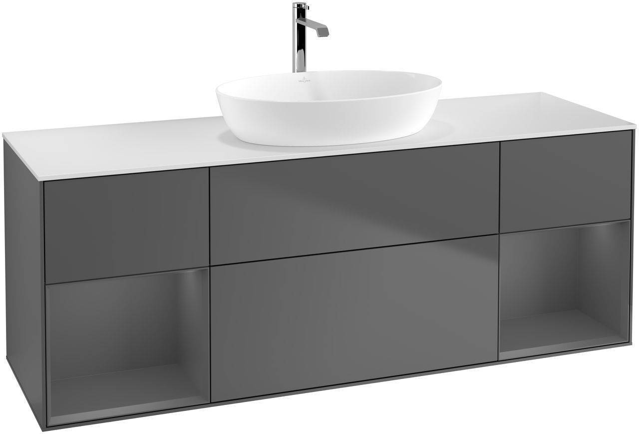 Villeroy & Boch Finion Waschtischunterschrank 1600 x 603 x 501mm, Abdeckplatte weiß matt