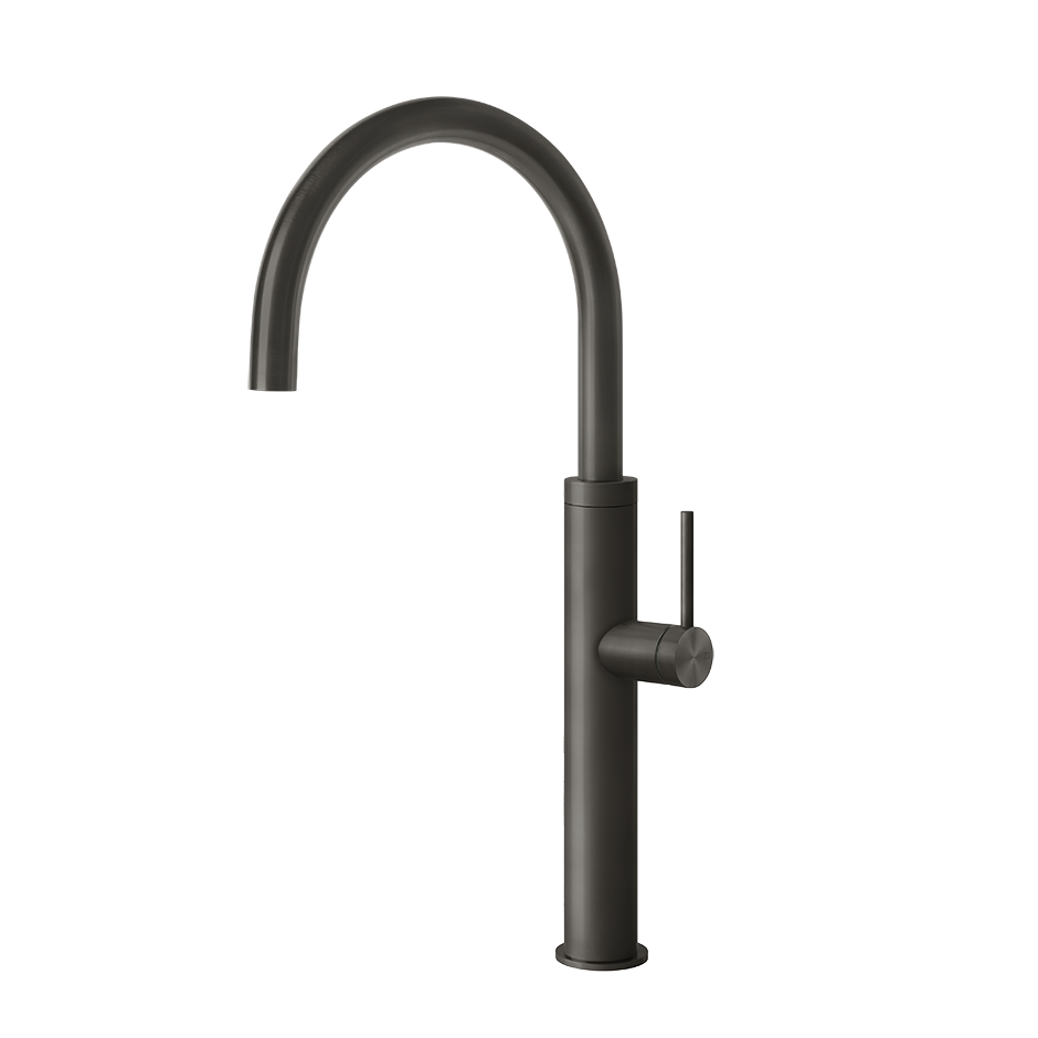 Gessi FLESSA Einhebel-Küchenmischer mit Schwenkarm Metall schwarz gebürstet