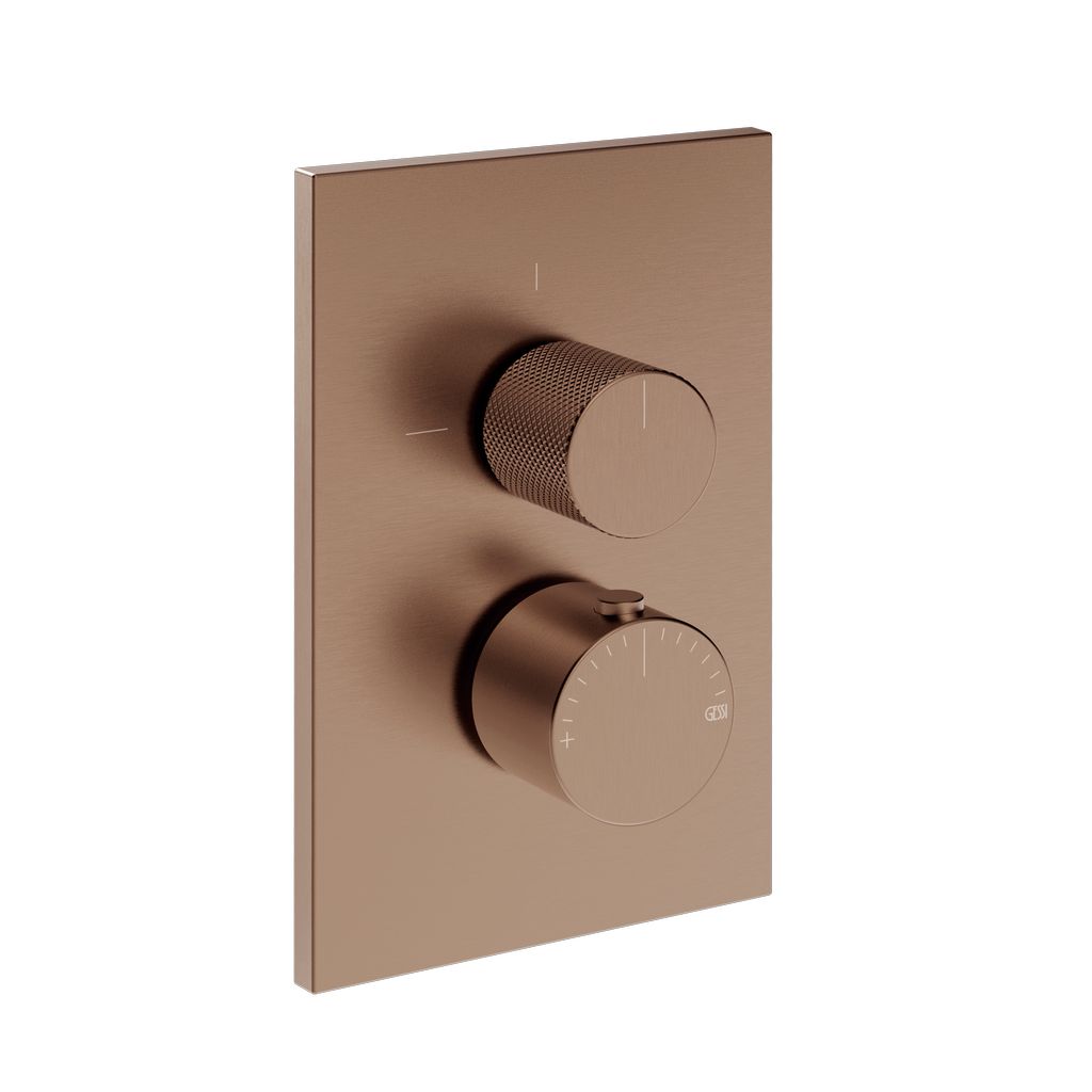 Gessi Inverso Diamanto Brause-Thermostat Kupfer gebürstet