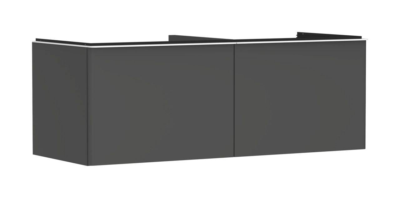 Hansgrohe Xelu Q Waschtischunterschrank 1360mm Korpus diamantgrau matt, Griff mattweiß