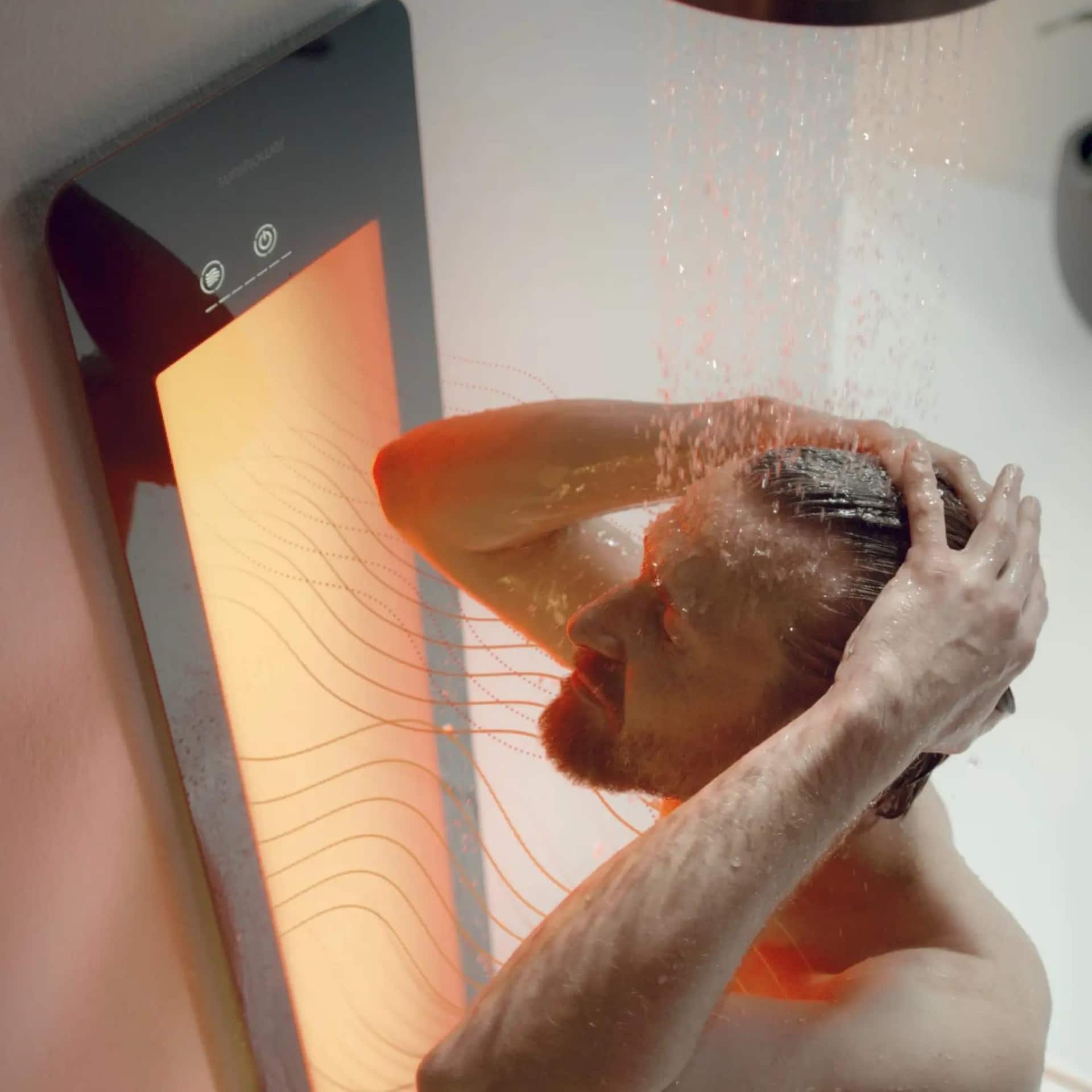 Sunshower spendet Wärme beim Duschen.