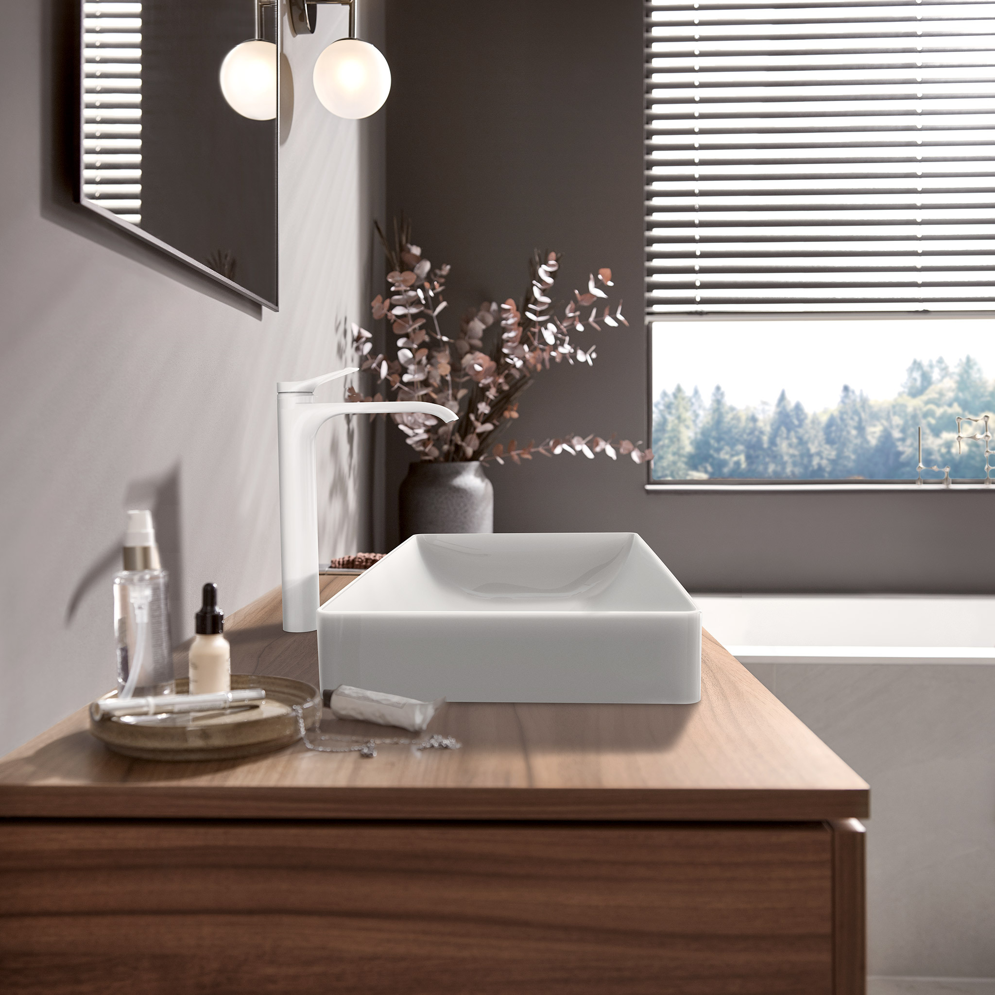 Hansgrohe Vivenis Einhebel-Waschtischarmatur 250 CoolStart mit Zugstangen-Ablaufgarnitur