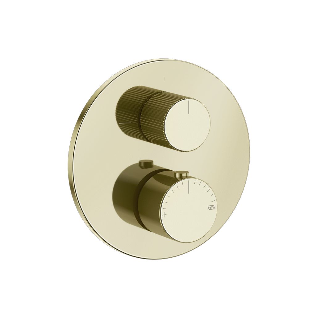 Gessi Ventaglio 2-Wege Brause-Thermostat messing