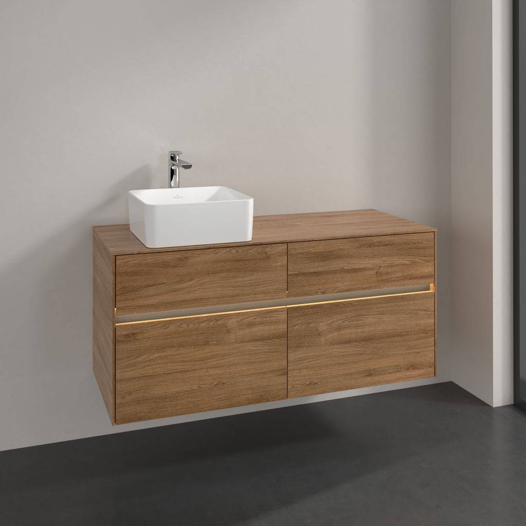 Villeroy & Boch Collaro Waschtischunterschrank 1200 x 548 x 500mm, mit LED Beleuchtung