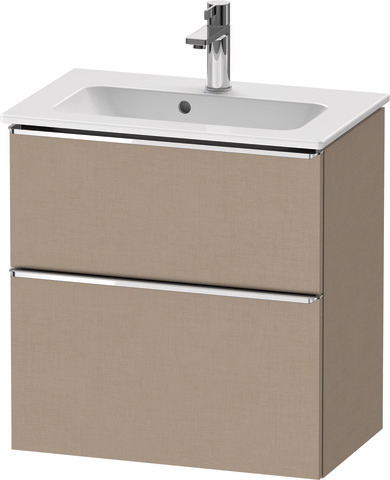 Duravit D-Neo Waschtischunterbau wandhängend mit Möbelgriff chrom