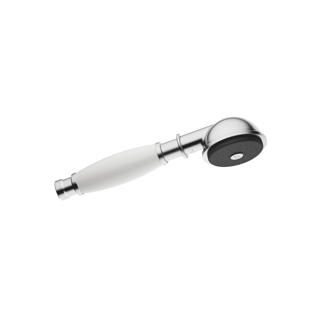 Metal hand shower with porcelain handle