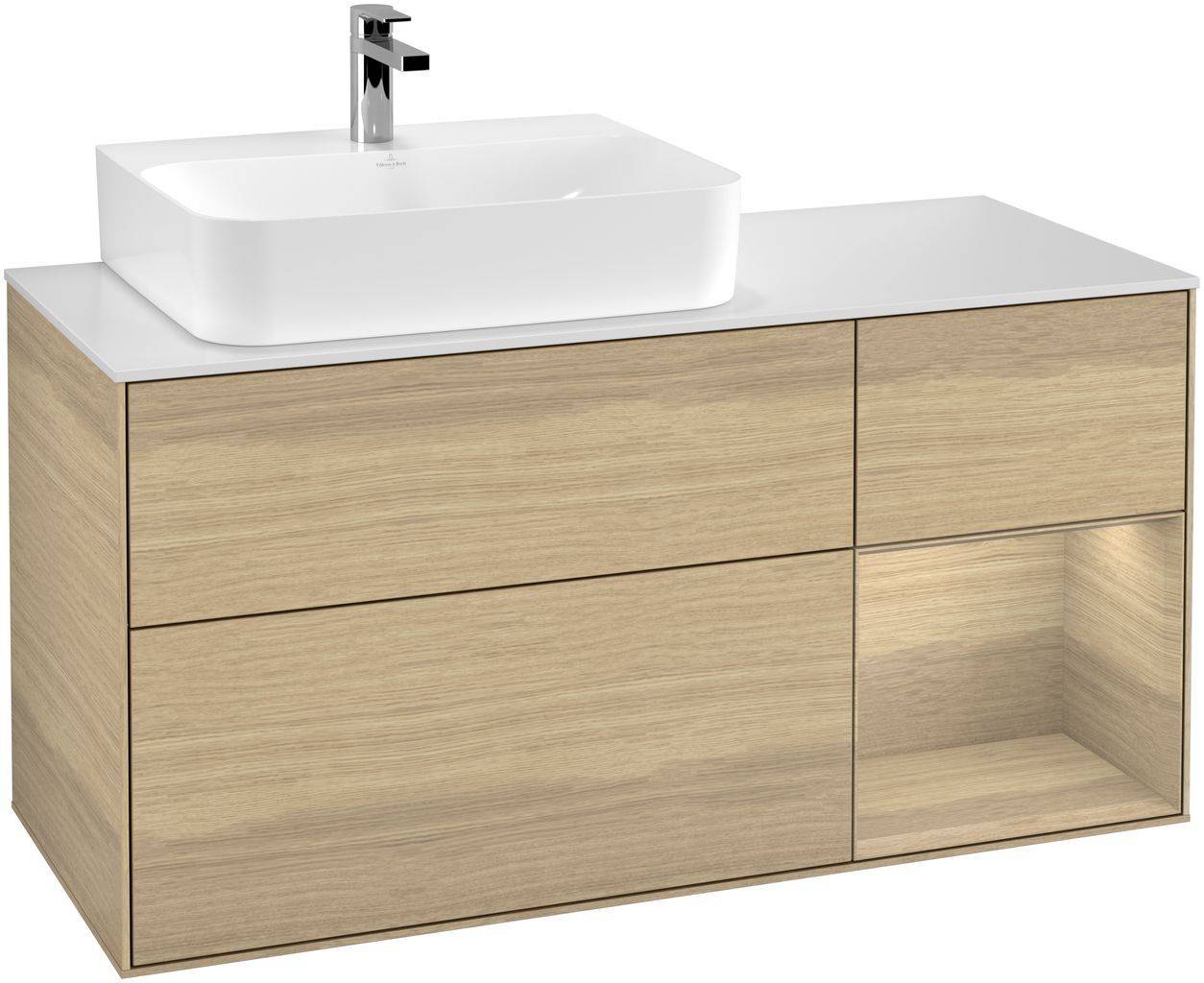 Villeroy & Boch Finion Waschtischunterschrank 1200 x 603 x 501mm, Abdeckplatte weiß matt
