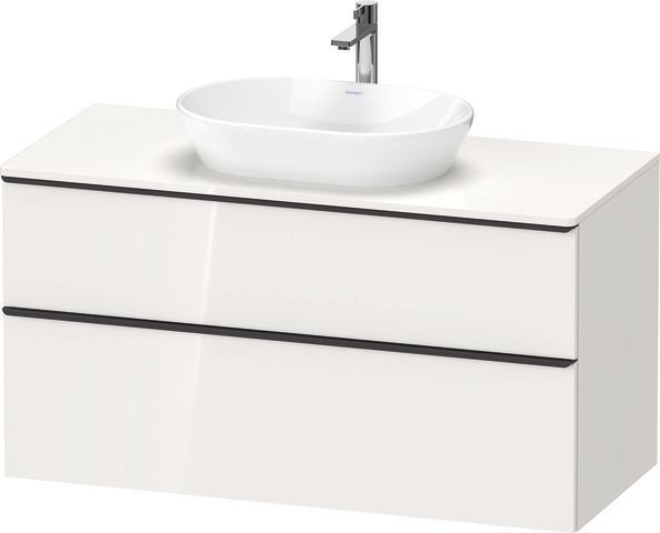Duravit D-Neo Konsolenwaschtischunterbau mit Möbelgriff Diamantschwarz