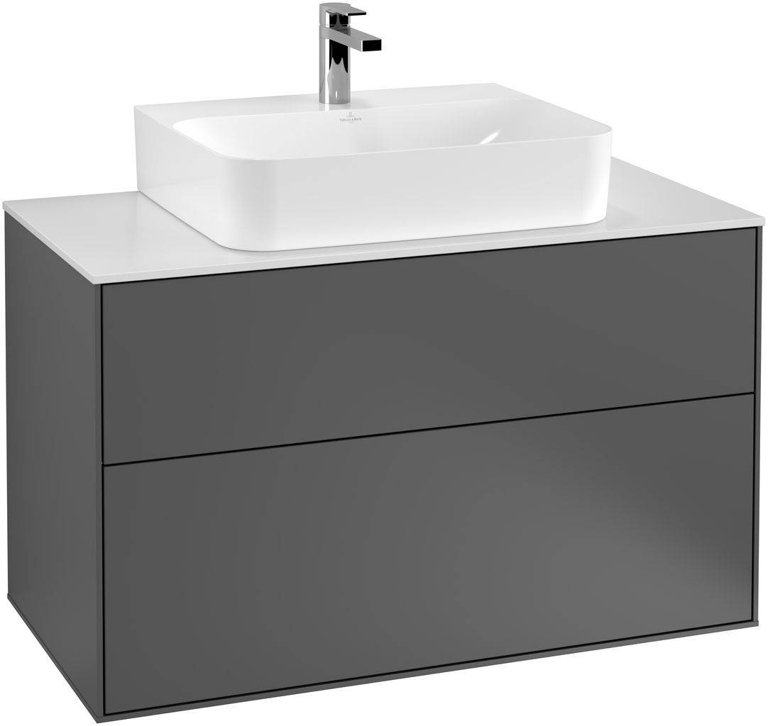 Villeroy & Boch Finion Waschtischunterschrank 1000 x 603 x 501mm, Abdeckplatte weiß matt