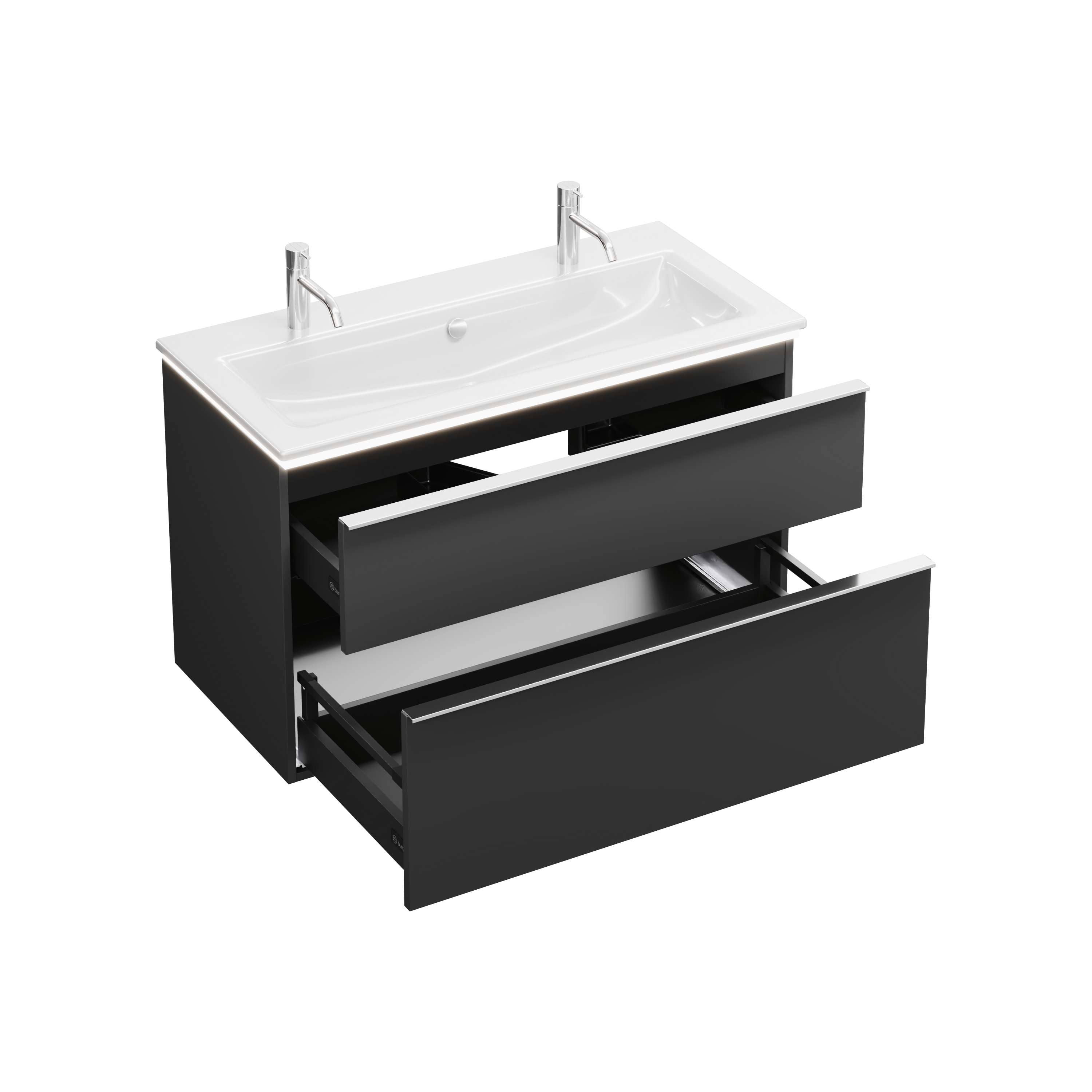 Eqio Slim bathroom furniture set SHBW102 Dark gray matt/alpine white