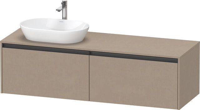 Duravit Ketho.2 Waschtischunterbau wandhängend 1600 x 550mm, Beckenausschnitt links