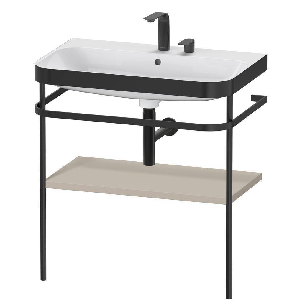 Duravit Happy D.2 Plus Möbelwaschtisch c-bonded mit Metallkonsole, bodenstehend, 775 x 490mm