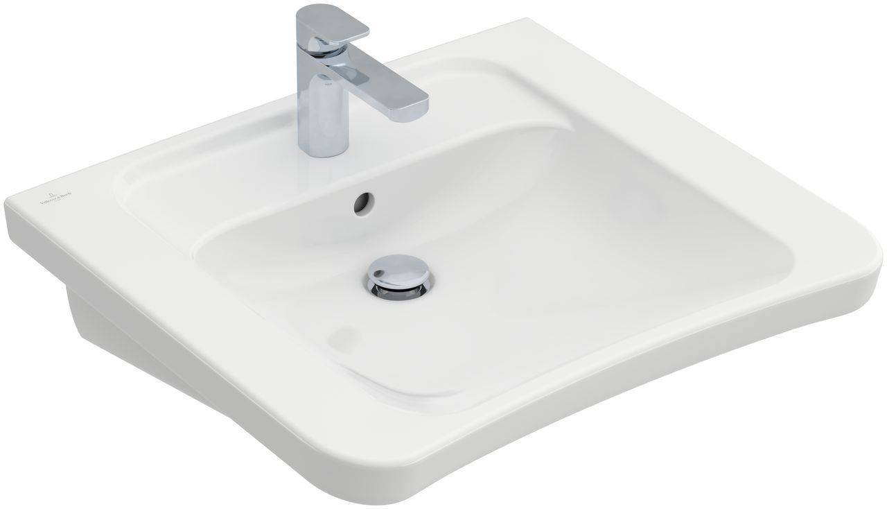 ViCare Waschtisch 650 x 550mm, mit Hahnloch, mit Überlauf
