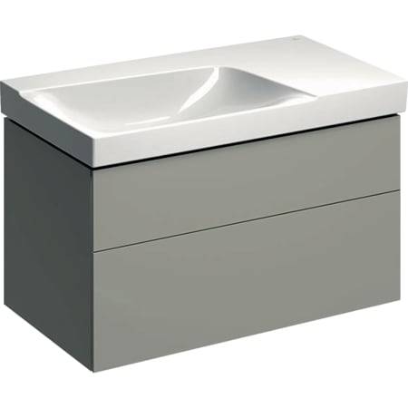 Xeno² Waschtischunterschrank; mit Siphonausschnitt links; 880 x 530 x 462mm