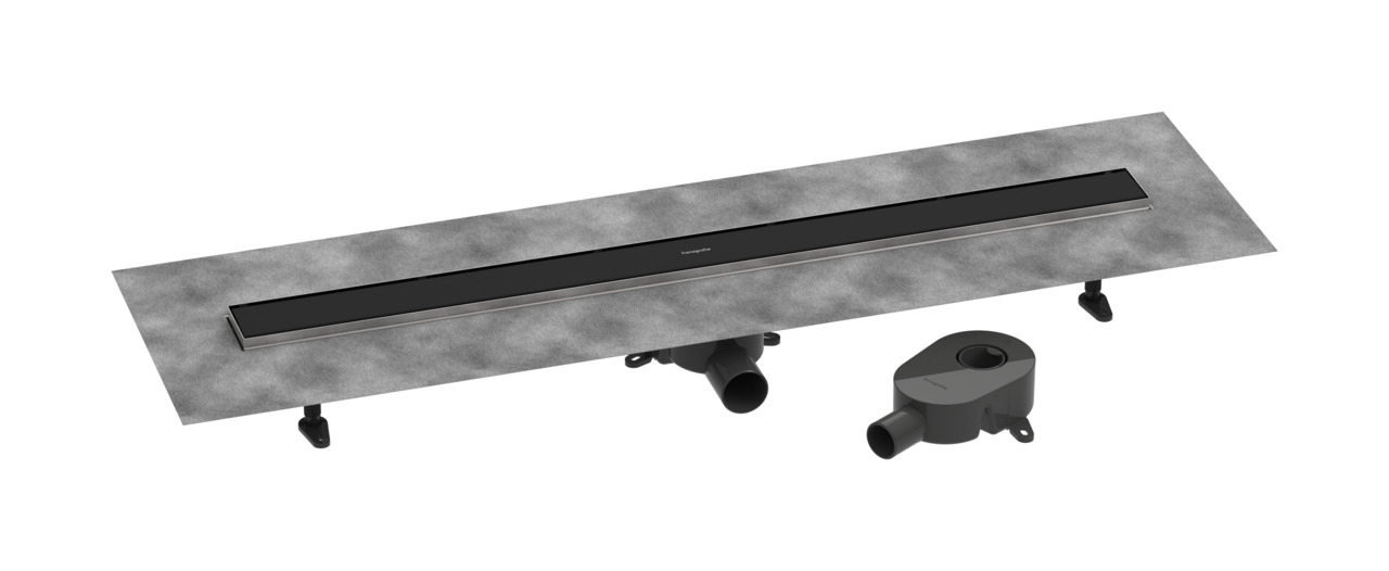 RainDrain Go Komplettset Duschrinne 1000 rückseitig befliesbar für Standard-/flache Installation