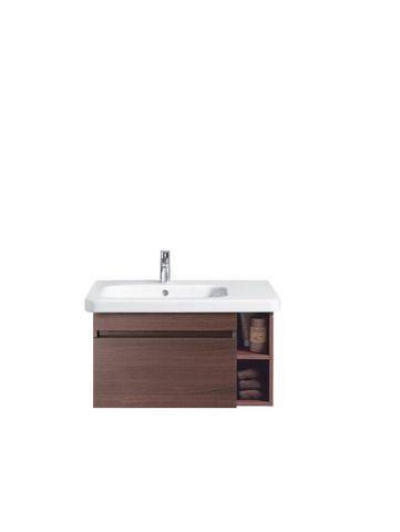 DuraStyle Möbelwaschtisch asymmetrisch, Becken links, mit Überlauf, 800 x 480mm