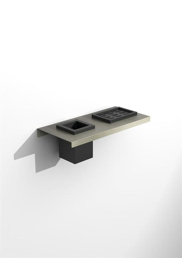 Glassdesign Aria Due Ablage mit Seifenschale und Becher VetroFreddo