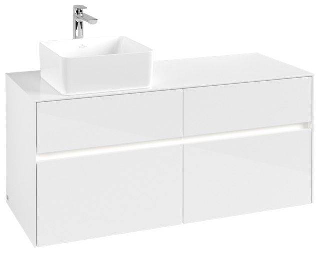 Villeroy & Boch Collaro Waschtischunterschrank 1200 x 548 x 500mm, mit LED Beleuchtung