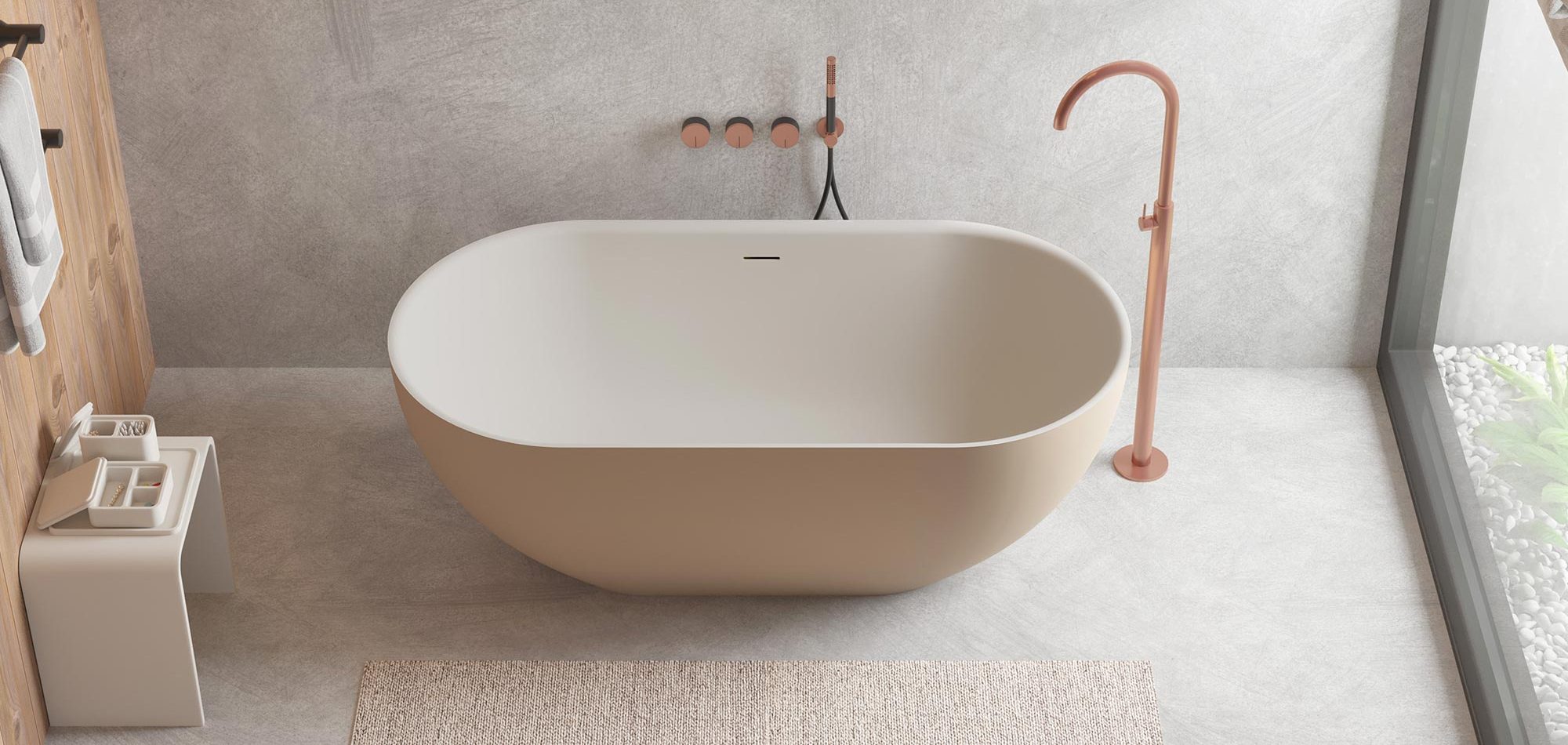 Freistehende Badewanne  Solidera GB-WH