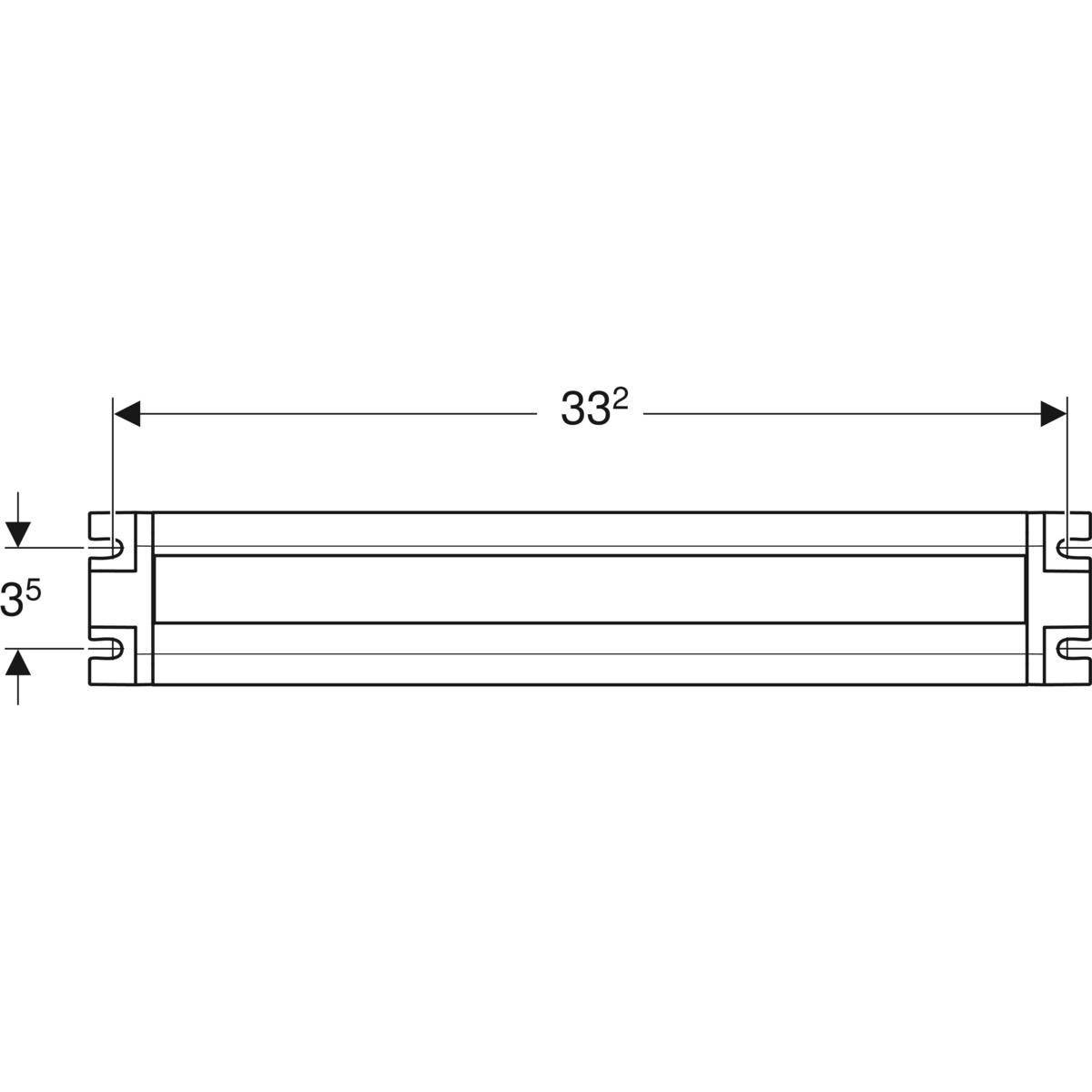 Socket element with comfort light module for furniture 60cm
