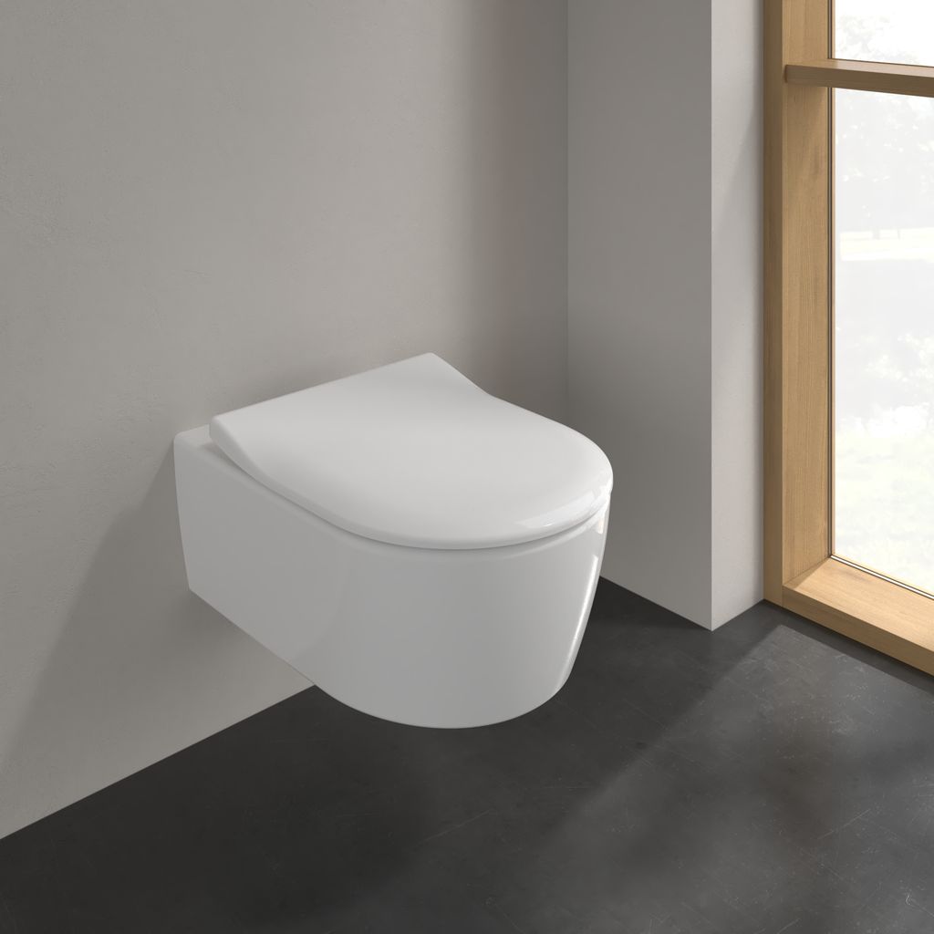 5656RSR1 Avento Combi-Pack wall-hung WC without flush rim, seat with QuickRelease and SoftClose