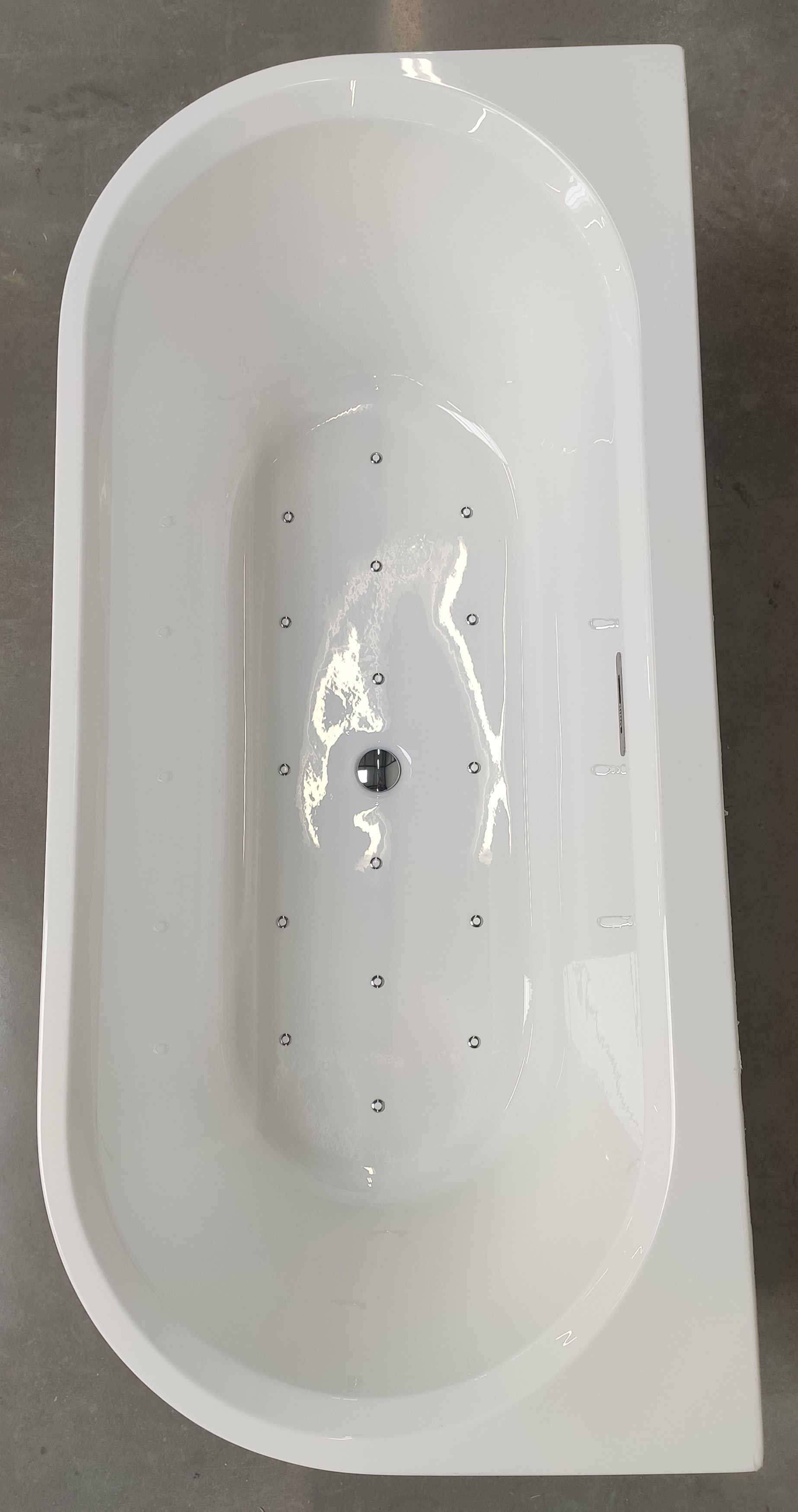 Desire Back2Wall Badewanne mit Sparkle Mood