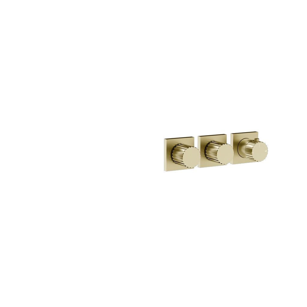 Gessi Incastri Unterputz-Thermostat, 2 Ventile, messing gebürstet PVD