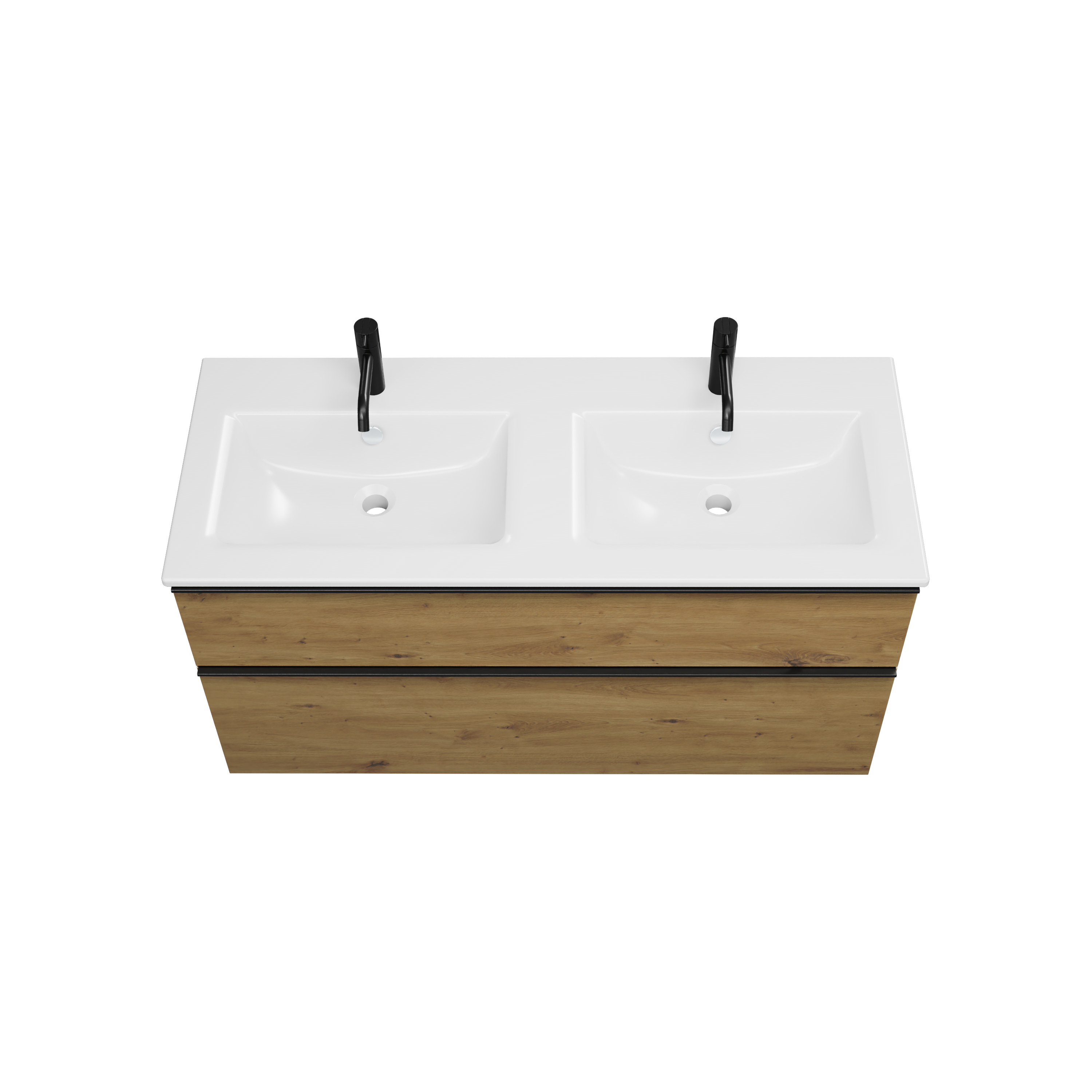 Eqio Slim bathroom furniture set SHBX122 Oak decor Urban/Alpine white
