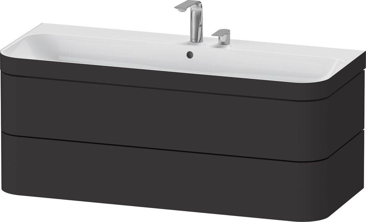 Duravit Happy D.2 Plus Möbelwaschtisch c-bonded mit Unterbau, wandhängend, 1175 x 490mm