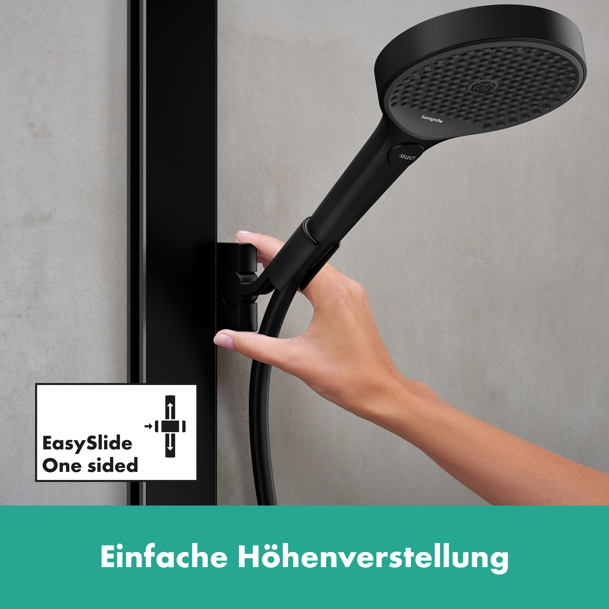 Rainfinity Showerpipe 1jet with thermostat, shower head 250mm