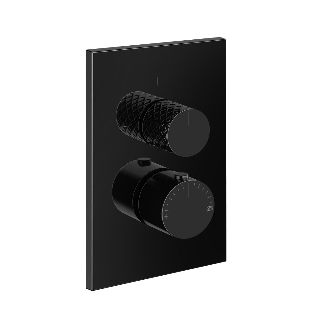Gessi Habito Intreccio Thermostat, 3-Wege Metall schwarz