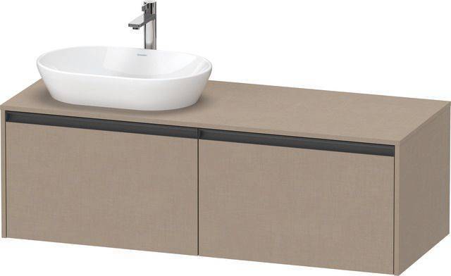 Ketho.2 Waschtischunterbau wandhängend 1400 x 550mm, Beckenausschnitt links